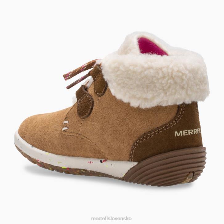 Merrell holé kroky kakao jr. boot (ml163228) topánky 6T641468 gaštanový semiš deti
