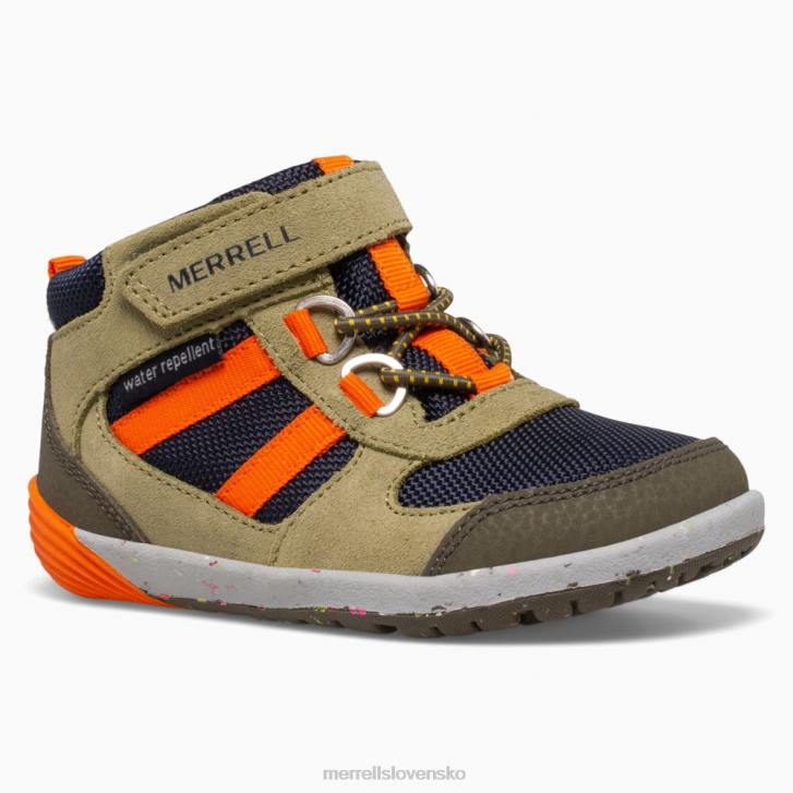 Merrell holé kroky ridge jr hiker (ml266269) topánky 6T641457 olivový/námornícky/pomarančový deti