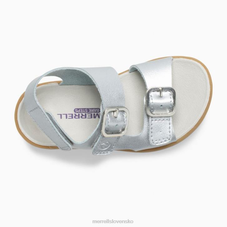Merrell sandále na holé kroky (ml161231) topánky 6T641402 striebro deti