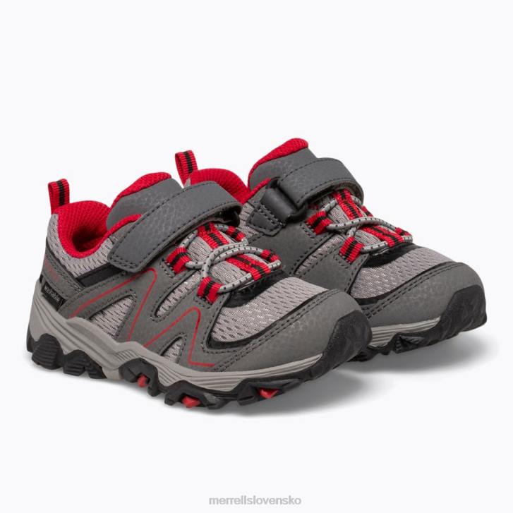Merrell trail quest jr. (ml263182) topánky 6T641348 šedá/červená/čierna deti