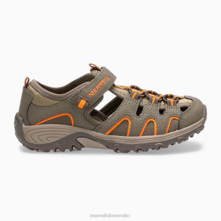 Merrell Hydro h2o turistické sandále (mk261856k) topánky 6T641411 pištoľový dym/pomaranč deti