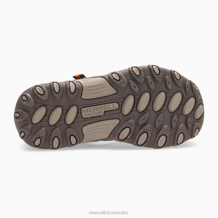 Merrell Hydro h2o turistické sandále (mk261856k) topánky 6T641411 pištoľový dym/pomaranč deti