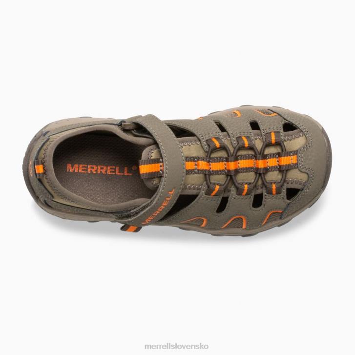 Merrell Hydro h2o turistické sandále (mk261856k) topánky 6T641411 pištoľový dym/pomaranč deti