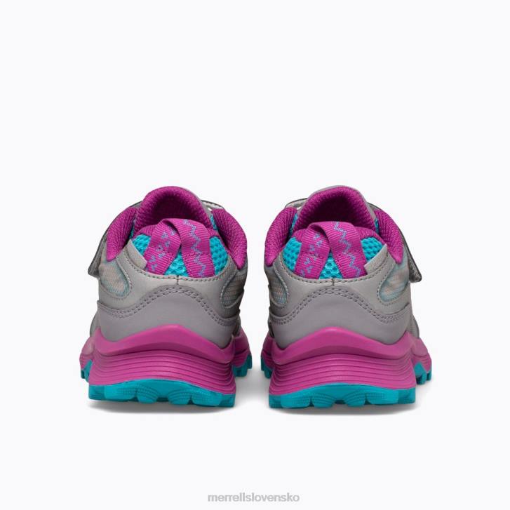 Merrell Moab rýchlosť nízka klimatizácia vodotesný (mk165211) topánky 6T641362 sivá/strieborná/tyrkysová deti
