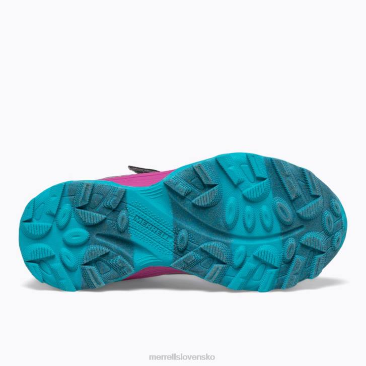 Merrell Moab rýchlosť nízka klimatizácia vodotesný (mk165211) topánky 6T641362 sivá/strieborná/tyrkysová deti