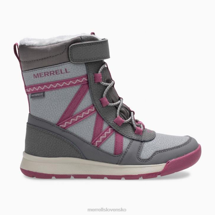 Merrell Vodotesná topánka snow Crush 2.0 (mk163129k) topánky 6T641506 sivá/bobulová deti