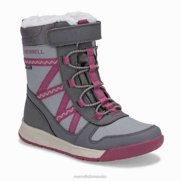 Merrell Vodotesná topánka snow Crush 2.0 (mk163129k) topánky 6T641506 sivá/bobulová deti