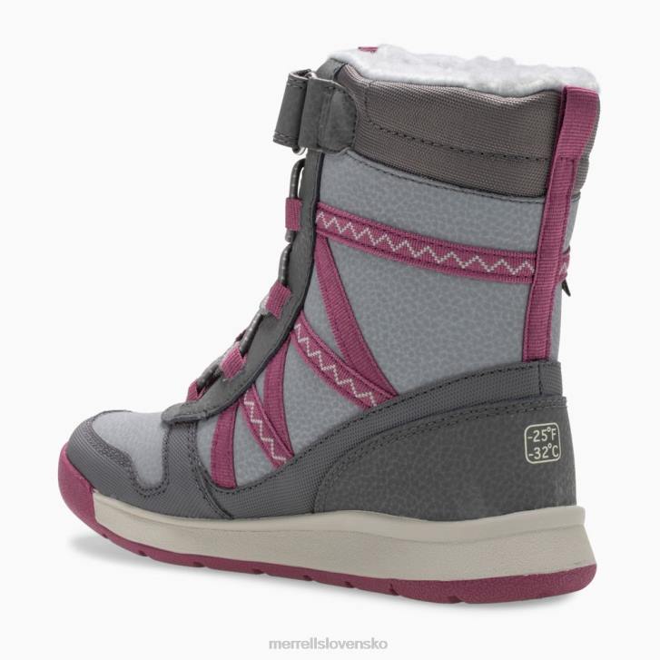 Merrell Vodotesná topánka snow Crush 2.0 (mk163129k) topánky 6T641506 sivá/bobulová deti