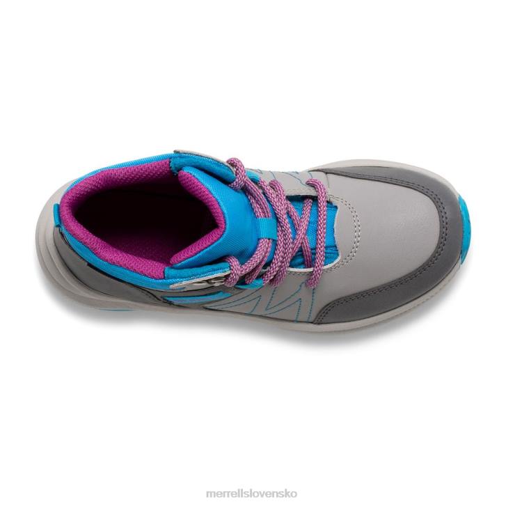 Merrell greylock vodotesná topánka (mk165225) topánky 6T641510 sivá/turq deti