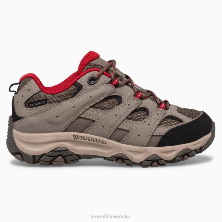 Merrell moab 3 nízke čipkované vodeodolné tenisky (mk265705) topánky 6T641478 balvan červený deti