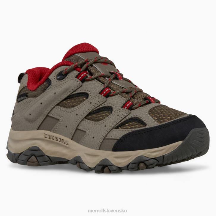 Merrell moab 3 nízke čipkované vodeodolné tenisky (mk265705) topánky 6T641478 balvan červený deti