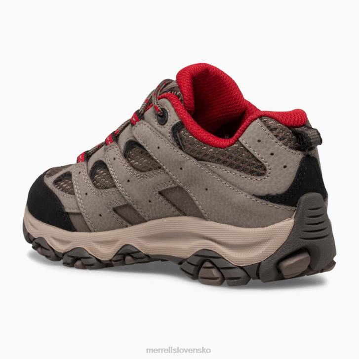 Merrell moab 3 nízke čipkované vodeodolné tenisky (mk265705) topánky 6T641478 balvan červený deti