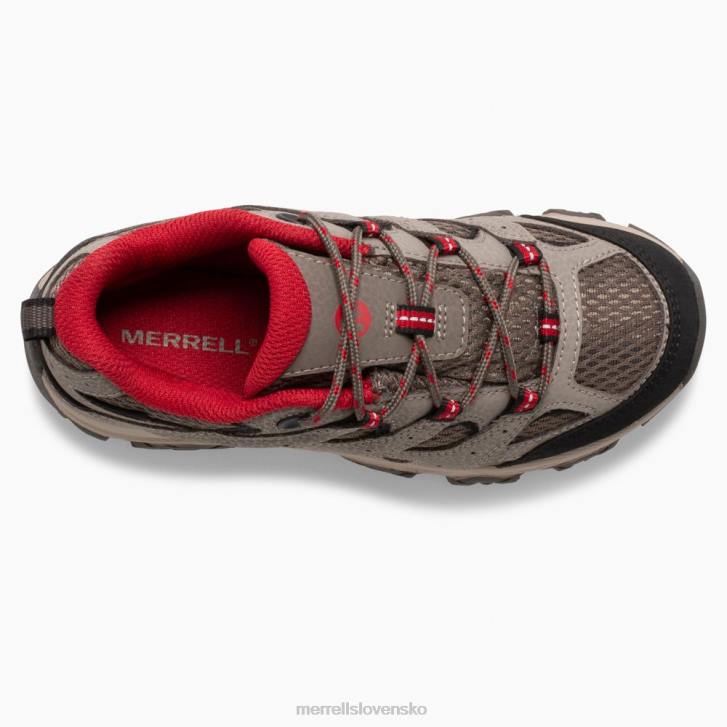 Merrell moab 3 nízke čipkované vodeodolné tenisky (mk265705) topánky 6T641478 balvan červený deti