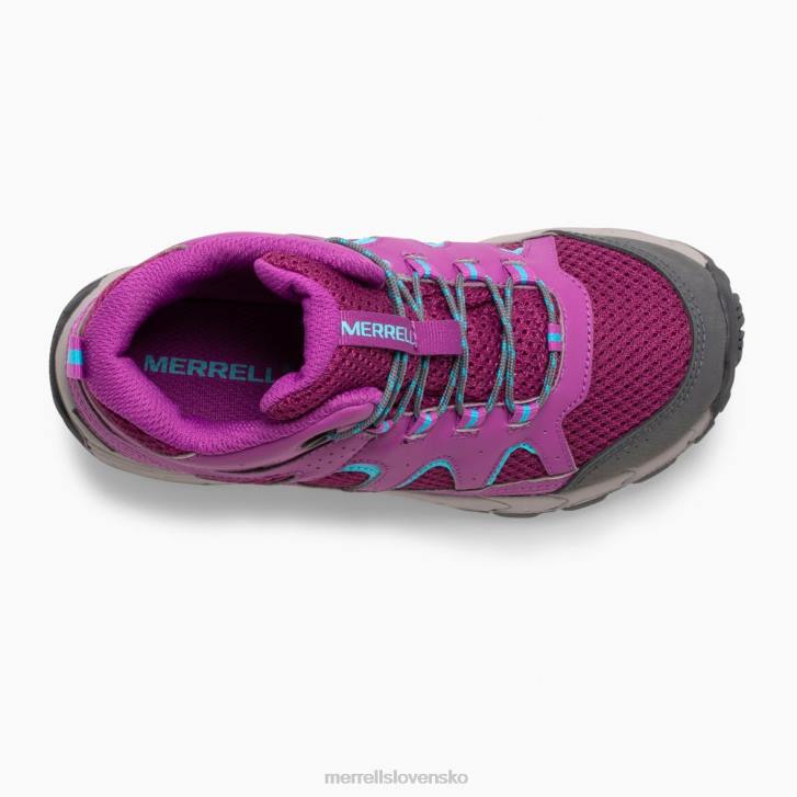 Merrell oakcreek mid lace vodeodolná topánka (mk164769) topánky 6T641447 paloma/berry deti