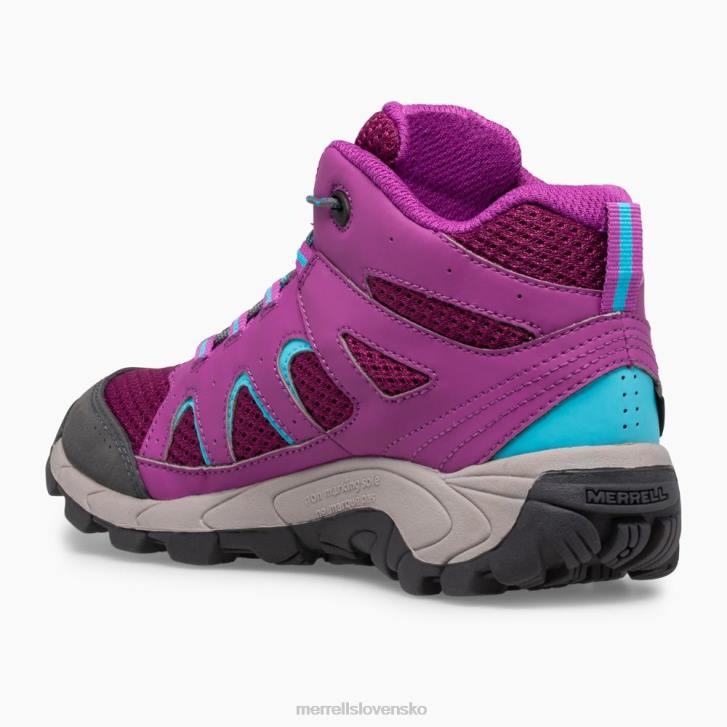Merrell oakcreek mid lace vodeodolná topánka (mk164769) topánky 6T641447 paloma/berry deti