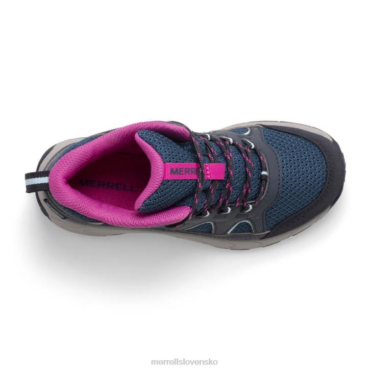 Merrell oakcreek mid lace vodeodolná topánka (mk166227) topánky 6T641443 námornícka/tyrkysová/fuchsiová deti
