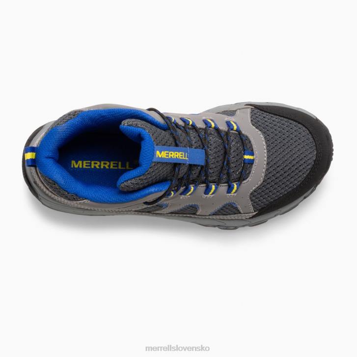 Merrell oakcreek mid lace vodeodolná topánka (mk264767) topánky 6T641446 drevené uhlie deti