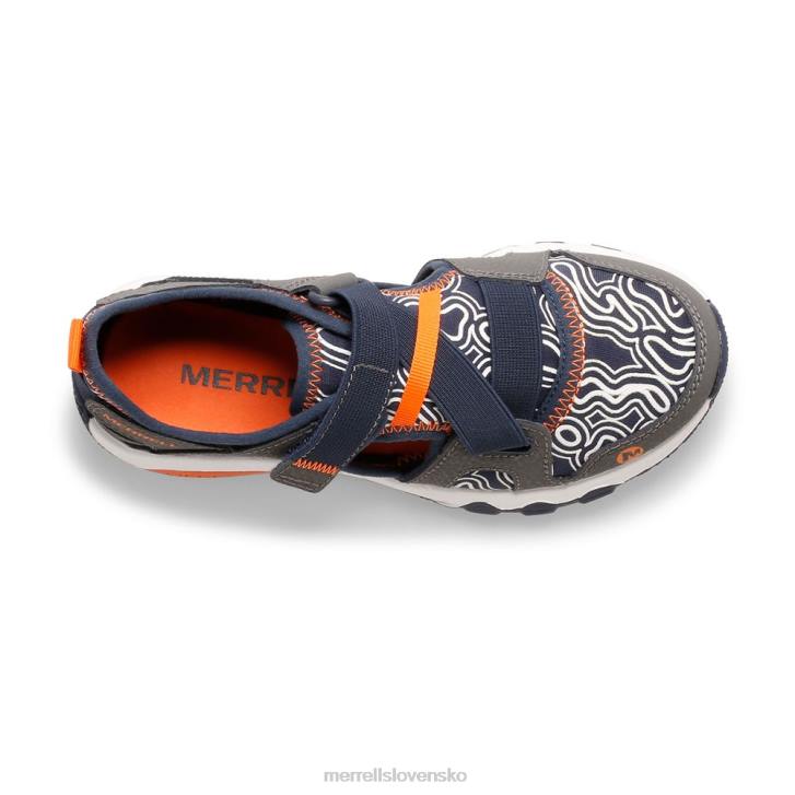 Merrell sandále hydro free roam chroma monarch (mk265855k) topánky 6T641503 sivá/námorná deti
