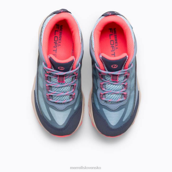 Merrell stredná vodotesnosť moab speed (mk165213) topánky 6T641382 prašná modrá/koralová deti