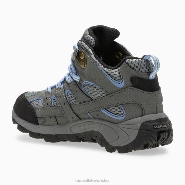 Merrell stredne vodeodolná topánka moab 2 (mk162260) topánky 6T64804 sivý/brčál deti