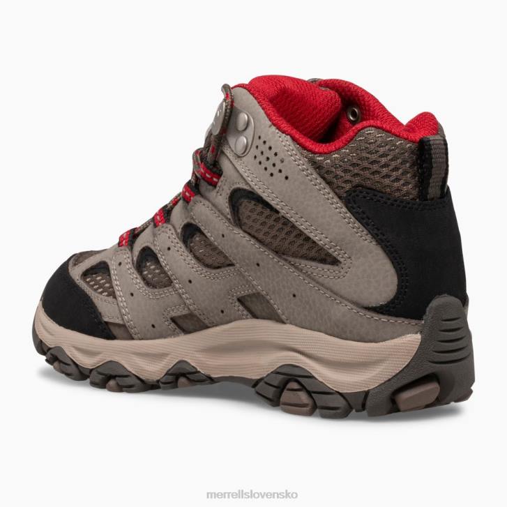 Merrell stredne vodeodolná topánka moab 3 (mk265701) topánky 6T641430 balvan/červená deti