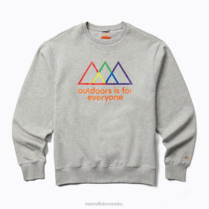 Merrell Outdoor je pre každého mikina s výstrihom (jms26875-050) oblečenie 6T64748 vres sivý muži