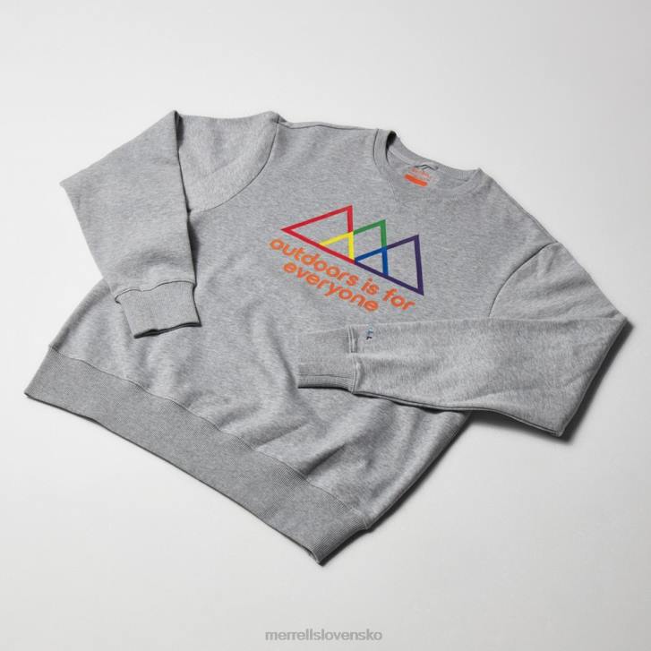 Merrell Outdoor je pre každého mikina s výstrihom (jms26875-050) oblečenie 6T64748 vres sivý muži