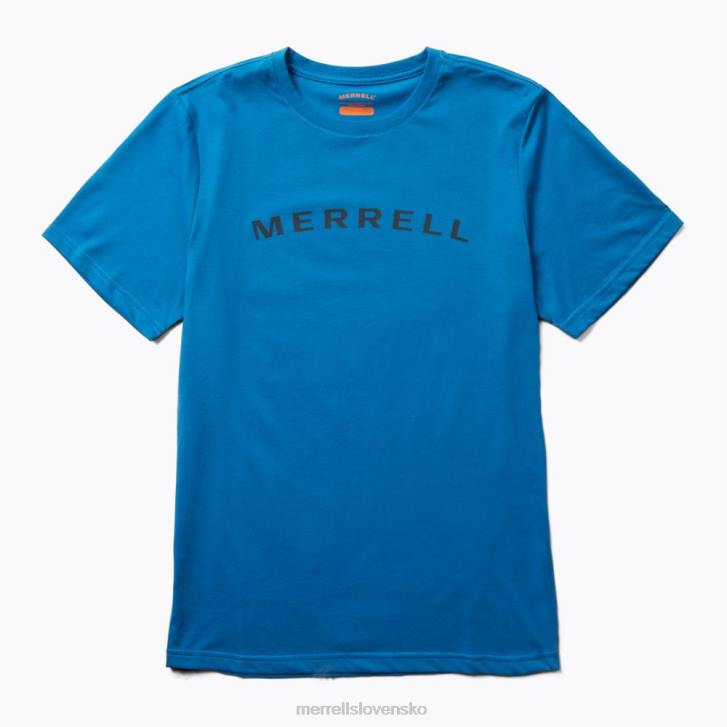 Merrell tričko s krátkym rukávom wordmark (jms26332-352) oblečenie 6T64583 Modrá muži