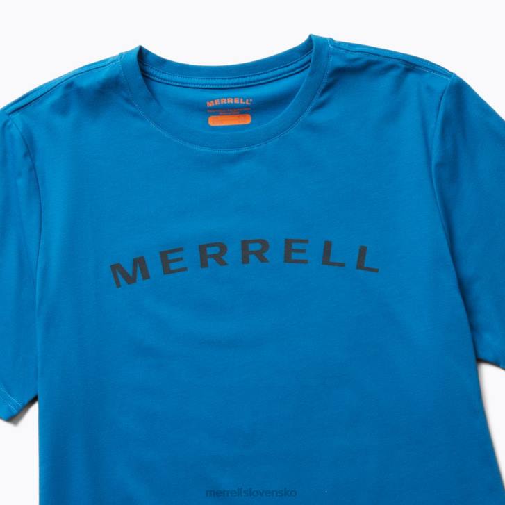 Merrell tričko s krátkym rukávom wordmark (jms26332-352) oblečenie 6T64583 Modrá muži