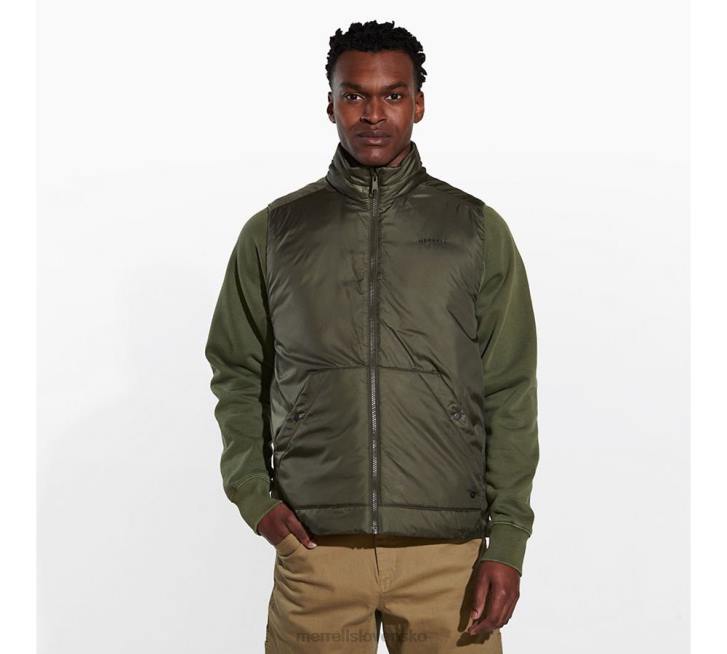 Merrell zateplená vesta geotex (jms26416-326) oblečenie 6T64590 zaprášená oliva muži