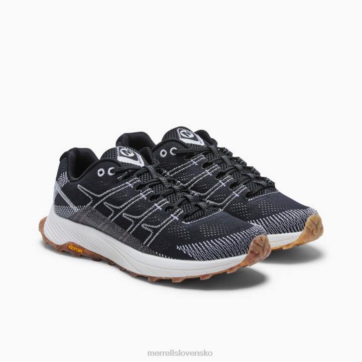 Merrell široká šírka moab flight eco dye (j067011w) topánky 6T64669 čierna biela muži