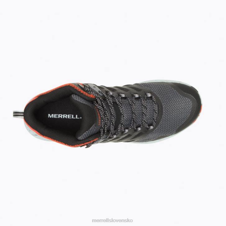 Merrell nova 3 mid gore-tex (j067615) topánky 6T6442 čierna/mandarinková muži