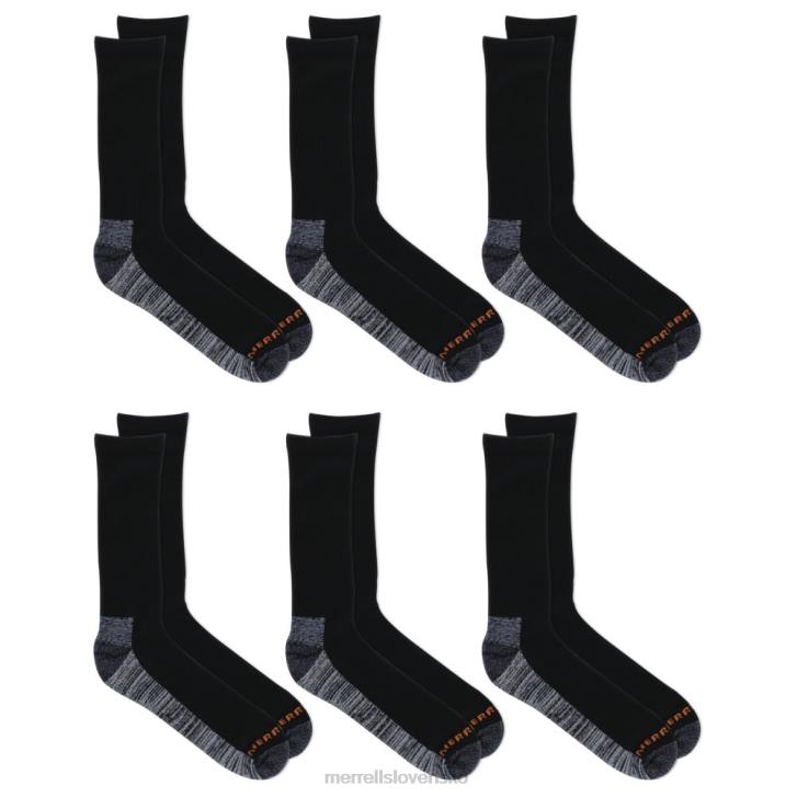 Merrell 6 balení ponožiek pre pracovnú posádku (jss26719-010) príslušenstvo 6T64266 čierna unisex