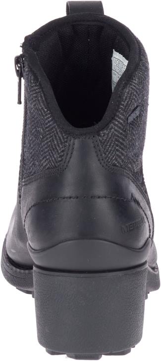 Merrell Castle ii vodotesný so stredným ťahom (j000886) topánky 6T641151 čierne/uhoľné ženy