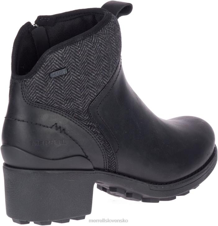 Merrell Castle ii vodotesný so stredným ťahom (j000886) topánky 6T641151 čierne/uhoľné ženy